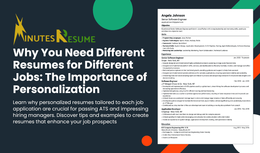 Why You Need Different Resumes for Different Jobs: The Importance of Personalization